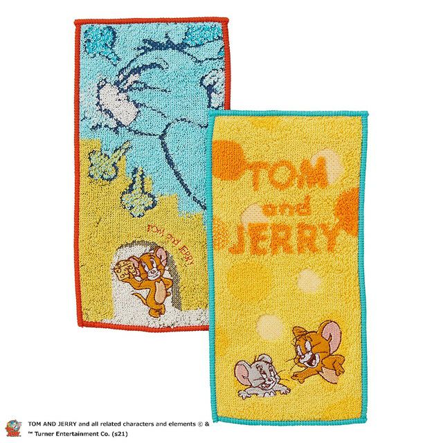 ポケットタオル 2枚組 トムとジェリー チーズチェイス