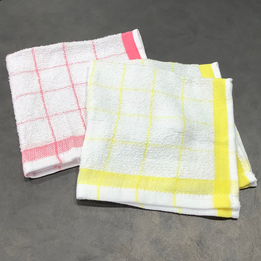 格子キッチン 4色布巾 (1色3枚：計12枚)